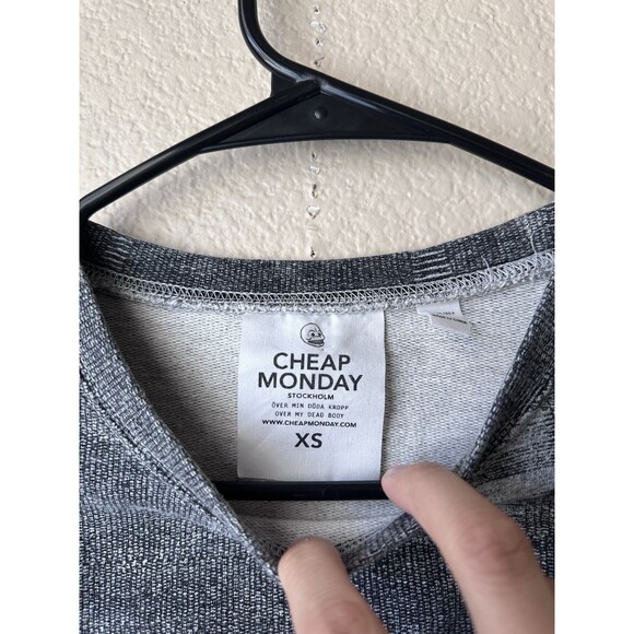 Cheap Monday Pipe Trompe l'oeil Oversize Knit Sweatshirt Men’s Size XS - Picture 4 of 8